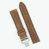 Vegetable Tanned Leather Brown Deployant Watch Band image