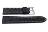 Genuine Leather Textured Roller Buckle Watch Band