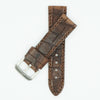 Heavy Oil Tanned Brown Leather Watch Band image