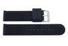 Black Sport Silicone Wave Style Watch Strap