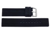Black Textured Silicone Tire Track Style Watch Band
