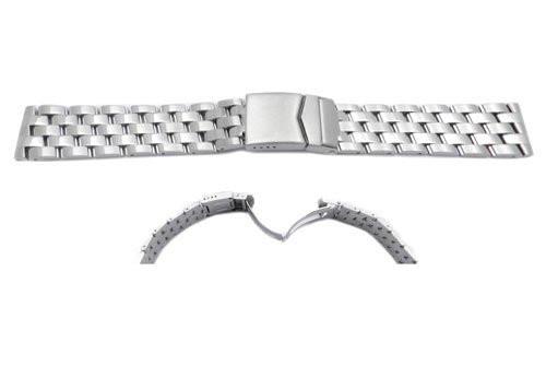 Oyster Style Straight End Link Steel Watch Bracelet