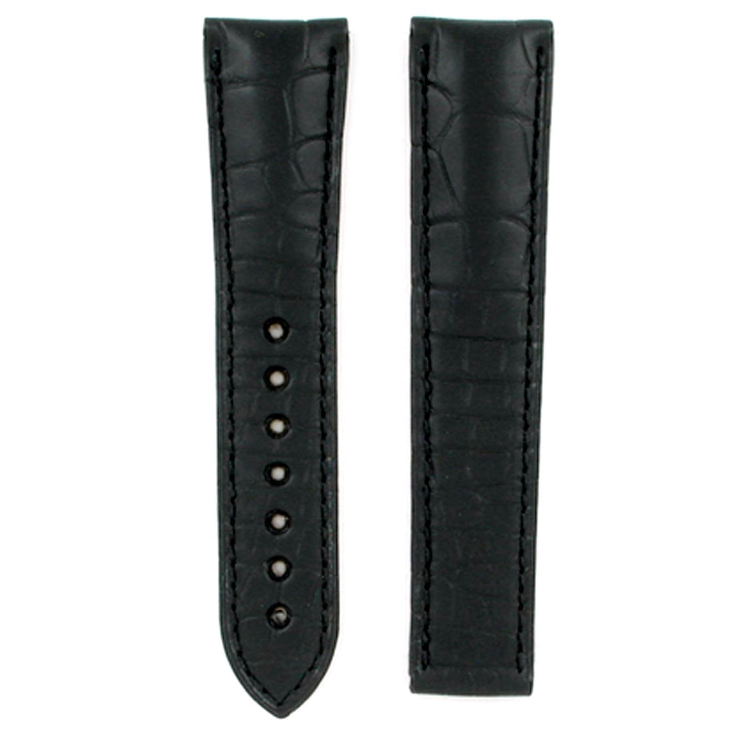 [純正]OMEGA アリゲーター レザーベルト 21mm Omega Speedmaster 21mm Black Alligator Skin Strap 98000303 – Total