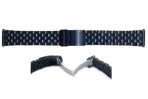 Hadley Roma Black Sport Link Design Watch Bracelet