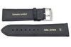 Genuine Smooth Black Leather Wide 24mm Watch Strap image