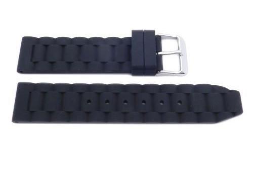 Genuine Silicone Link Style 20mm Replacement Watch Band - Assorted Colors Available image