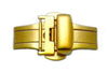 Hadley Roma Brushed Gold Tone Butterfly Push Button Deployant Clasp image
