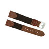 19mm Long Brown Leather/Nylon Sport Watch Strap