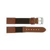 19mm Long Brown Leather/Nylon Sport Watch Strap image