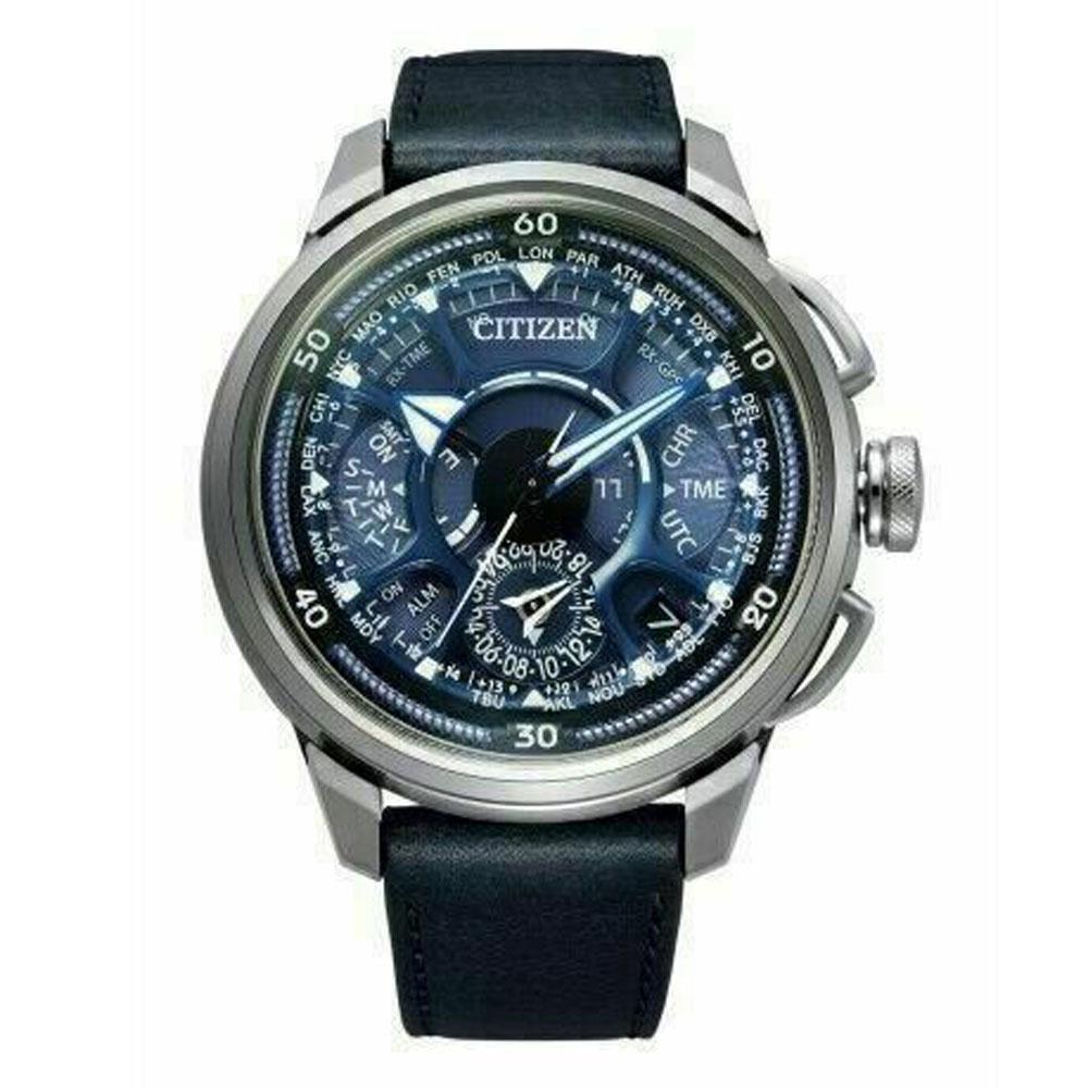 Genuine Citizen CC7000-01L 24mm Navy Blue Leather Watch Band
