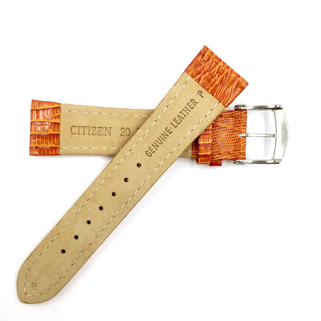 Citizen 59-S50330 Deep-Tan Textured Lizard Grain Leather 20mm Watch Band image