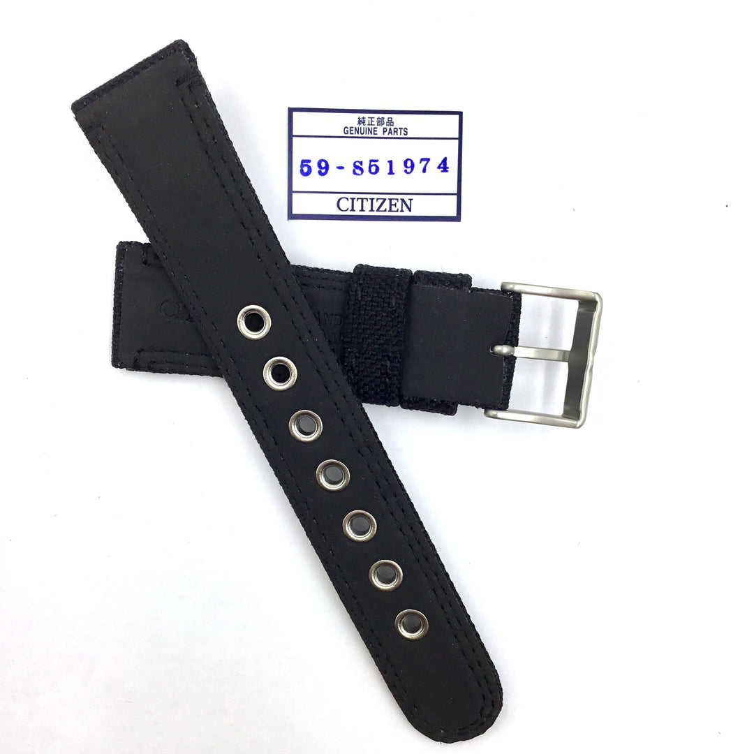 Genuine Citizen 22mm Black Nylon Watch Band image