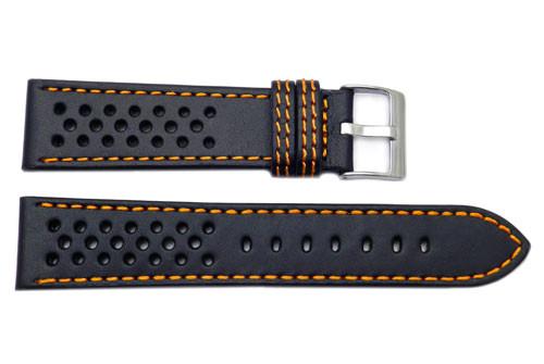 Genuine Leather Racing Style With Contrast Stitching Watch Band image
