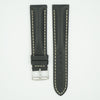Vintage Black Padded Leather With Ecru Stitch image