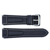 Euro Collection Lorica Black Waterproof Leather Watch Strap image