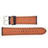 Euro Collection Rhein Fils Switzerland Black Waterproof Leather Watch Strap image