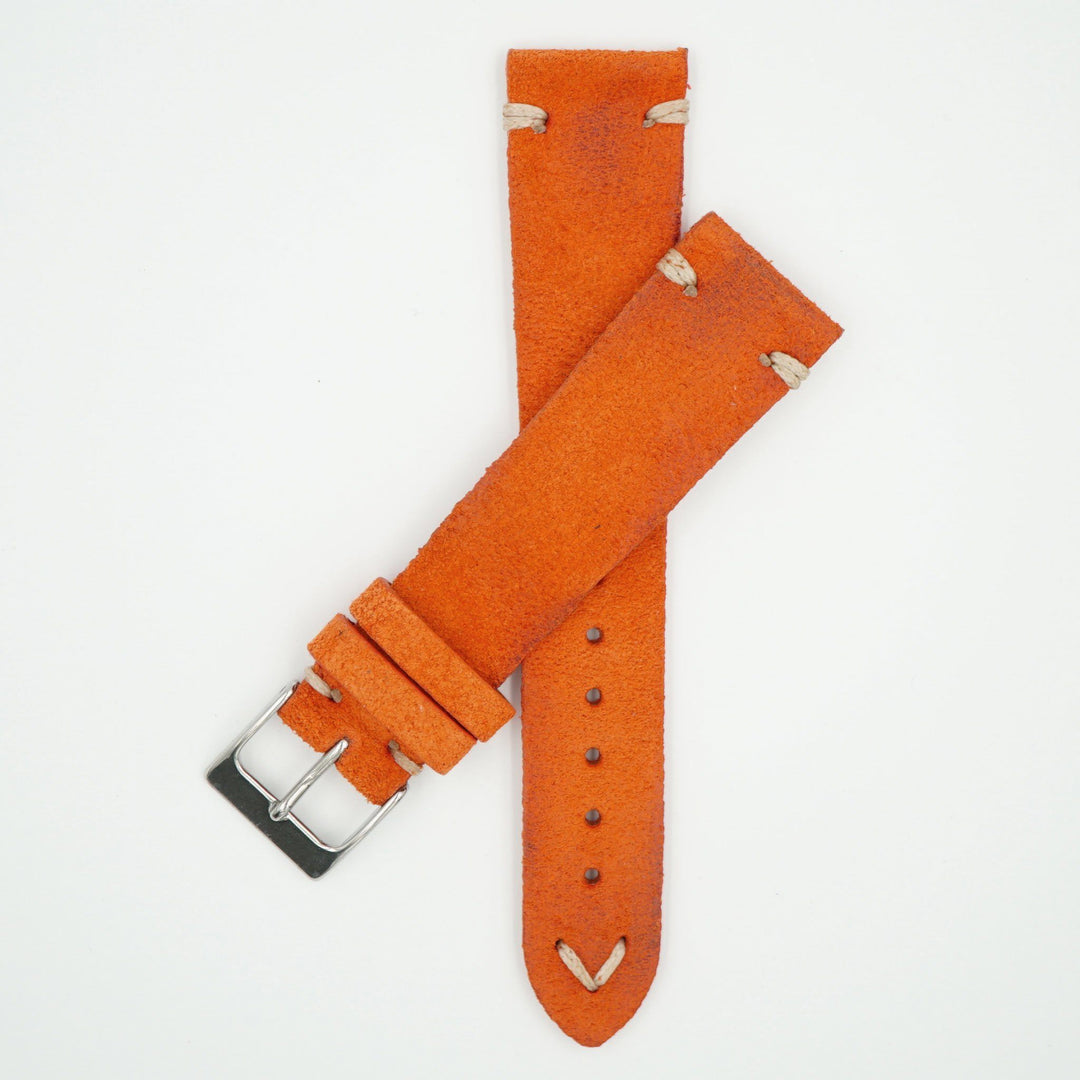 Rustic Vintage Orange Leather Strap image