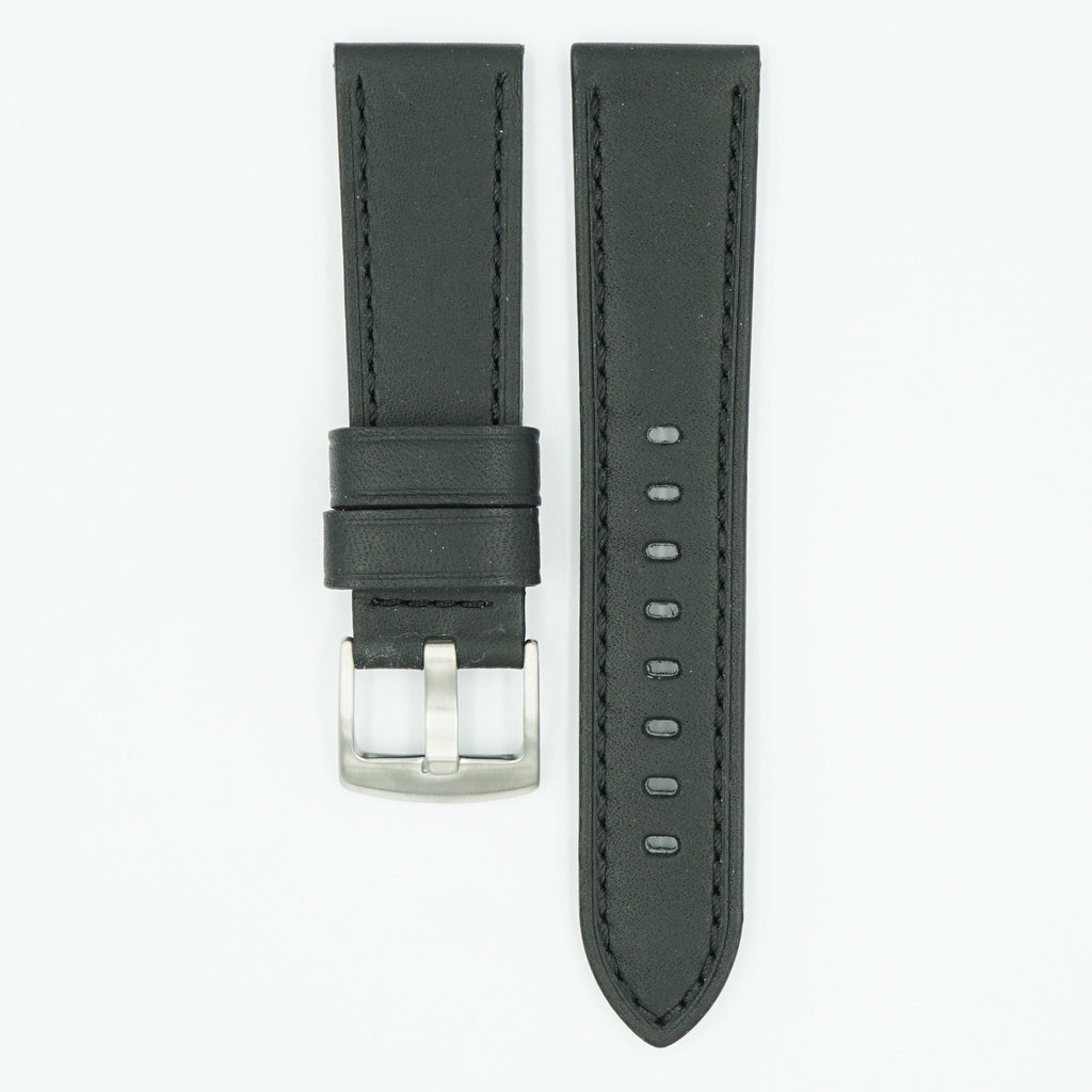 Horween Panerai Style Black Leather Strap image
