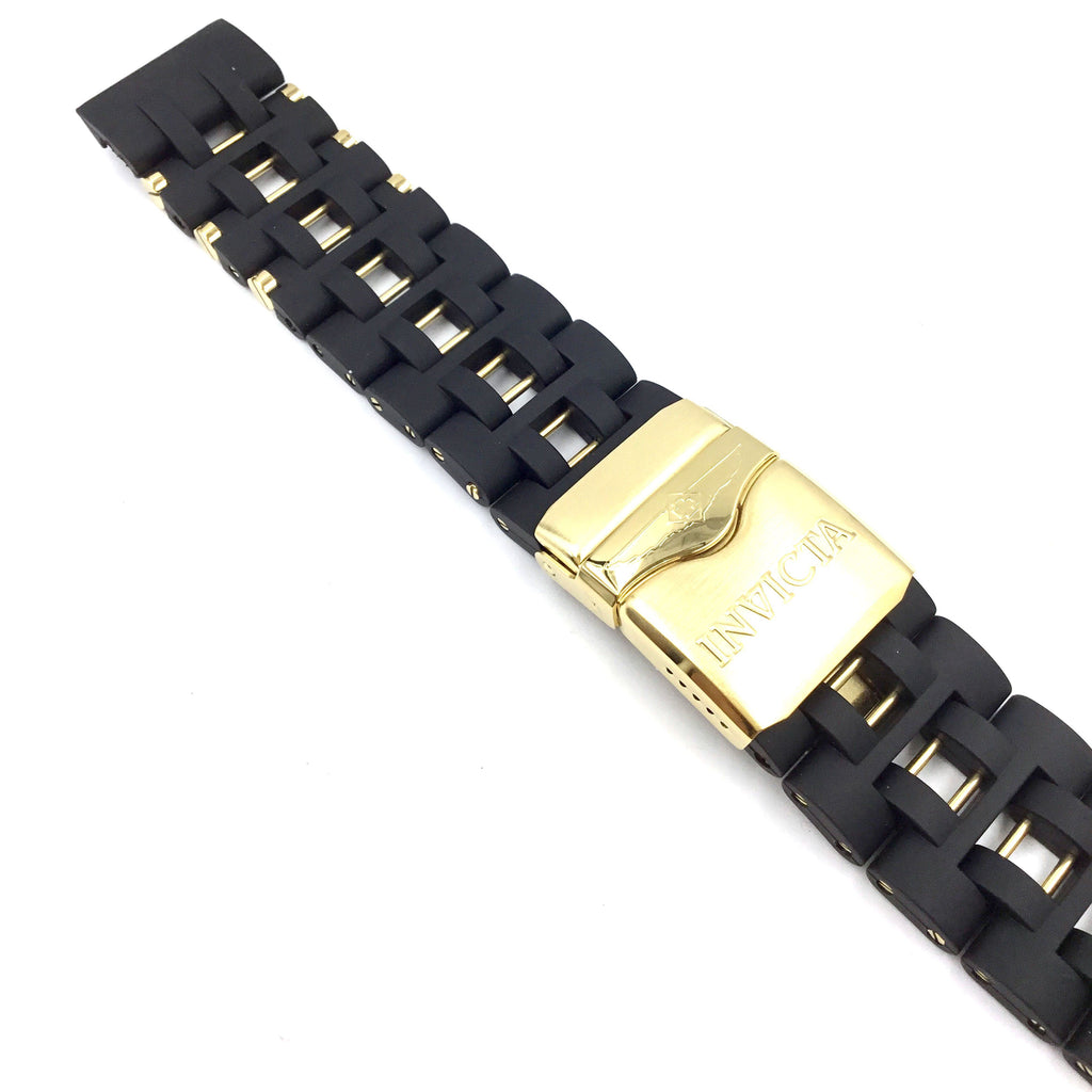 Invicta 15243 Black Silicone Gold Tone Stainless Steel Watch