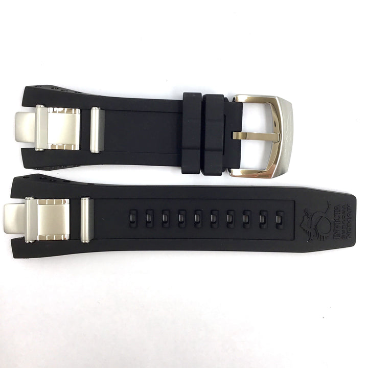 Invicta 6566 Black Silicone-Rubber Stainless Steel Watch Bracelet image