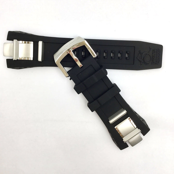 Invicta 6566 Black Silicone-Rubber Stainless Steel Watch Bracelet image