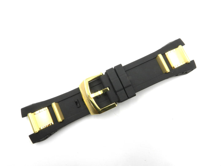 Invicta 6583-V Gold-Tone Stainless Steel Black Rubber Watch Band image