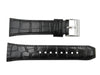 Kenneth Cole Genuine Textured Leather Black Crocodile Grain 24mm Watch Band image