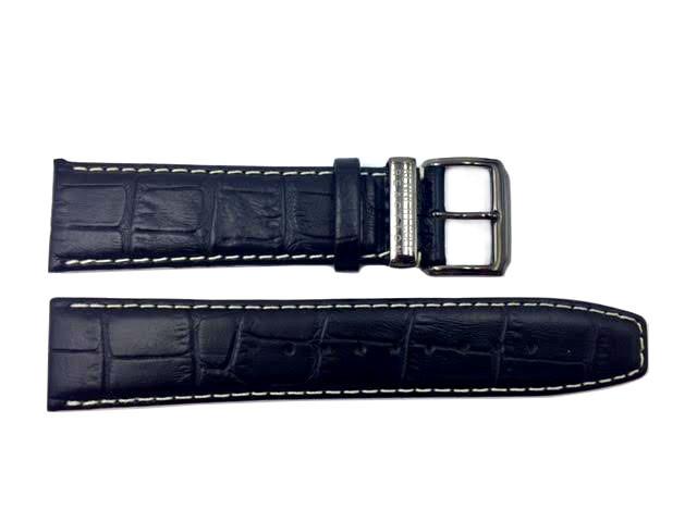 Genuine Kenneth Cole Black Alligator Grain 22mm Leather Watch Band image
