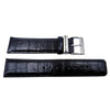 Kenneth Cole Reaction Genuine Leather Black Crocodile Grain Square Tip 22mm Watch Strap image