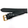 Seiko 22mm SSC448 Black Leather Watch Band Strap with Pins image