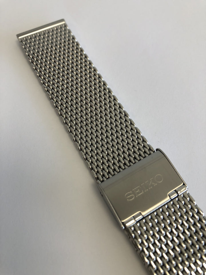 GENUINE SEIKO 5 STAINLESS STEEL 22MM MESH WATCH BRACELET image