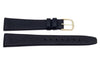 Genuine Elegant Soft Leather Dark Black Watch Strap image