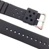 Black P142 Rubber 20mm-22mm Watch Strap Band image