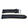 Genuine Pulsar Black Matte Finish Leather 22mm Watch Strap image