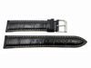 Genuine Seiko Alligator Grain Leather Black 20mm Watch Strap image