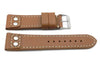Genuine Leather Pilot Style Heavy Padded White Contrast Stitching Watch Band image
