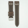 Rivet Pilot Brown Leather Watch Band image