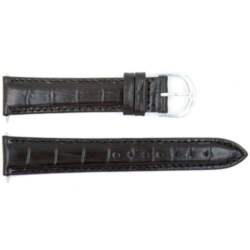Genuine Timex Black Crocodile Grain 18mm Watch Band image