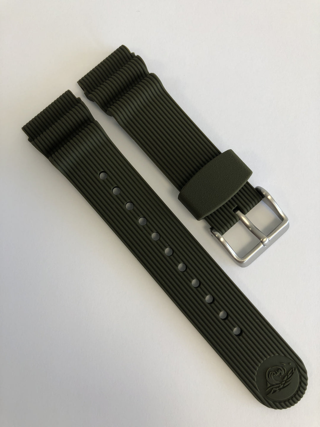 GENUINE SEIKO PROSPEX 22MM GREEN SILICONE RUBBER WATCH STRAP SNE547 image
