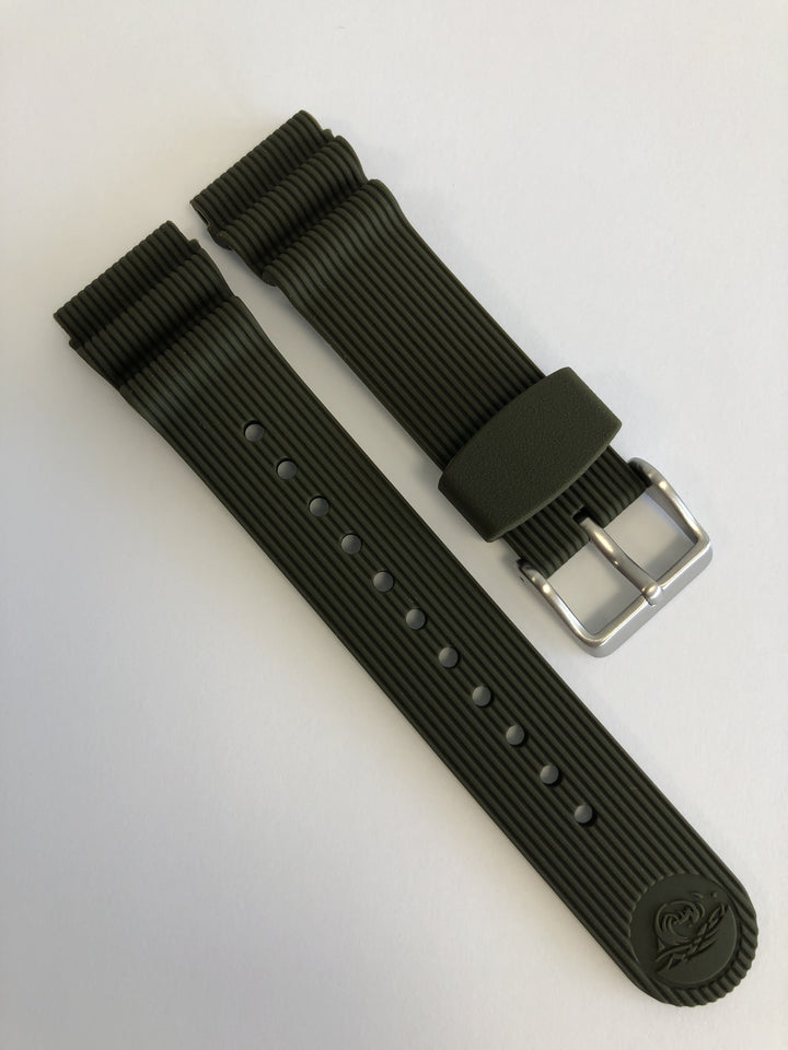 GENUINE SEIKO PROSPEX 22MM GREEN SILICONE RUBBER WATCH STRAP SNE547 image