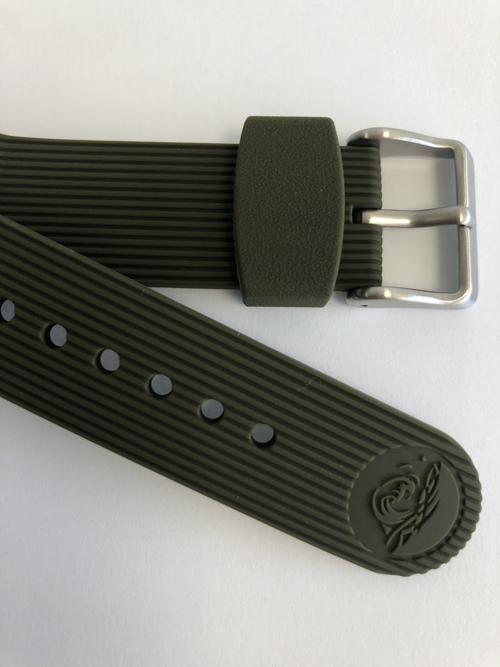 GENUINE SEIKO PROSPEX 22MM GREEN SILICONE RUBBER WATCH STRAP SNE547 image
