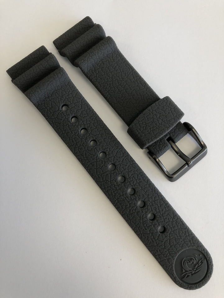 GENUINE SEIKO PROSPEX 22MM GREY SILICONE RUBBER WATCH STRAP SNE537 image