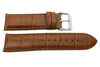 Genuine Leather Alligator Grain Texture Flat Padded Wide Watch Strap image