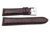 Genuine Leather Alligator Grain Thick Padding Matching Stitching Watch Strap image