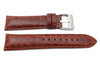 Genuine Leather Alligator Grain Thick Padding Matching Stitching Watch Strap image