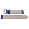 Genuine Leather Semi Gloss Alligator Grain Blue Long Watch Strap image