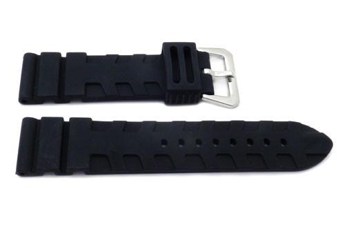 Genuine Rubber Heavy Duty Elevated Level Design 24mm Watch Band image