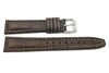 Genuine Italian Leather Textured White Contrast Stitching Watch Band image