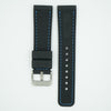 Perforated Silicone Sport Black/Blue Strap image