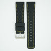 Perforated Silicone Sport Black/Yellow Strap image